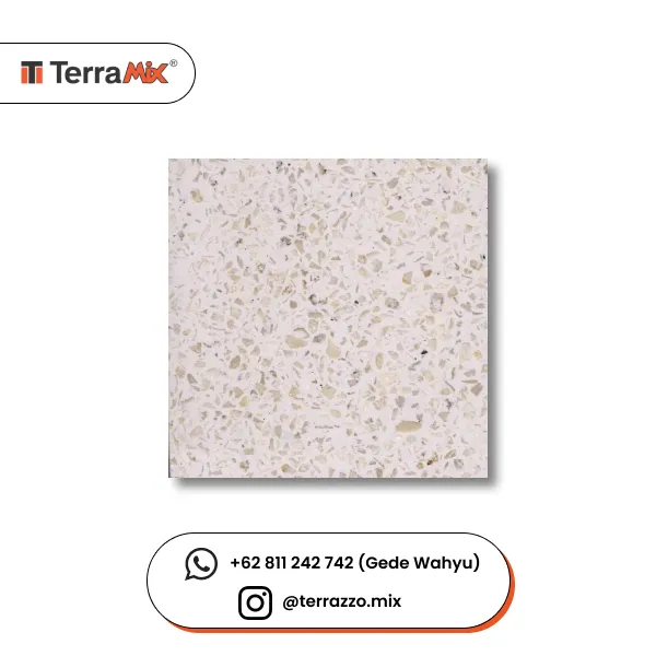 Terrazzo Coffee Table White Almond