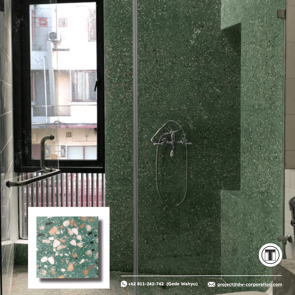 terrazzo shower floor